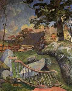 Paul Gauguin - The Wooden Gate (The Pig Keeper)