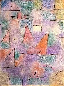 Paul Klee - Harbour with sailing ships