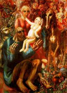Pavel Filonov - Peasant Family - (buy famous paintings)