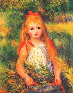 Pierre-Auguste Renoir - Girl with Flowers