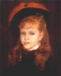 Pierre-Auguste Renoir - Girl with a pink feather
