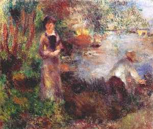Pierre-Auguste Renoir - On the banks of the Seine at agenteuil