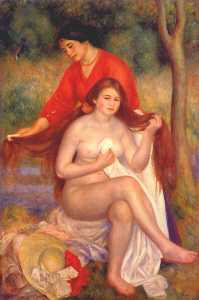 Pierre-Auguste Renoir - Bather and maid (The Toilet)
