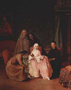 Pietro Longhi - A Visit to a Lady