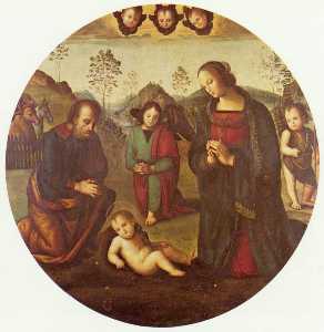 Vannucci Pietro (Le Perugin) - Birth of Christ, Tondo
