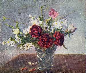 Pyotr Konchalovsky - Still Life. Red roses.