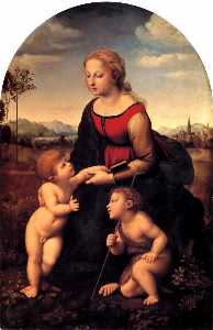 Raphael (Raffaello Sanzio Da Urbino) - The Virgin and Child with Saint John the Baptist