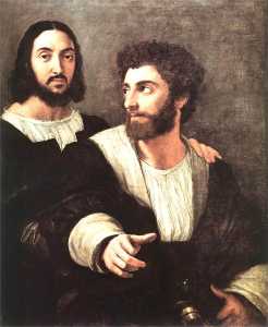 Raphael (Raffaello Sanzio Da Urbino) - Self Portrait with a Friend