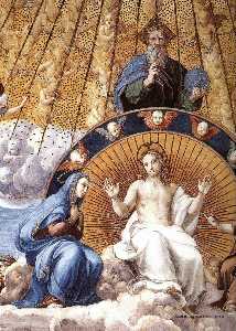 Raphael (Raffaello Sanzio Da Urbino) - Disputation of the Holy Sacrament (detail)