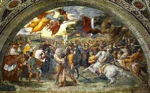 Raphael (Raffaello Sanzio Da Urbino) - Pope Leo I Repulsing Attila
