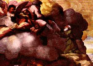 Raphael (Raffaello Sanzio Da Urbino) - Moses Receiving the Tablets of the Law (detail)
