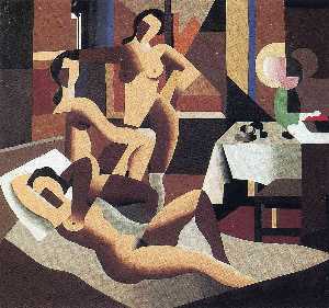 Rene Magritte - Three nudes in an interior