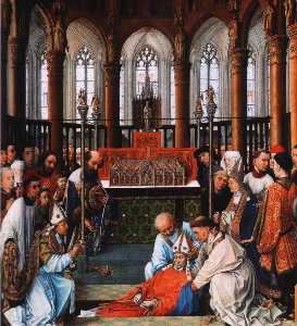 Rogier Van Der Weyden - Exhumation of Saint Hubert