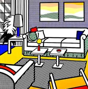 Roy Lichtenstein - Interior with restful paintings