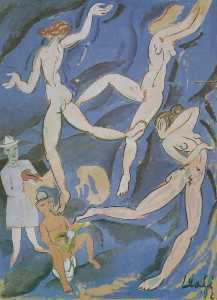 Salvador Dali - Satirical Composition (-The Dance- by Matisse)