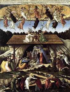 Sandro Botticelli - The Mystical Nativity - (own a famous paintings reproduction)