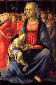 Sandro Botticelli - The Virgin and Child surrounded by Five Angels