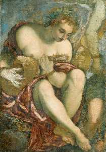 Tintoretto (Jacopo Comin) - Muse with Lute