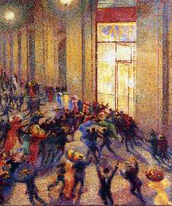 Umberto Boccioni - Riot in the Galleria