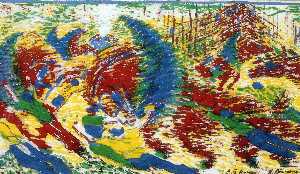Umberto Boccioni - The City Rises - (Buy fine Art Reproductions)
