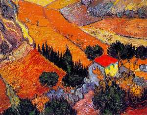 Vincent Van Gogh - Landscape with House and Ploughman
