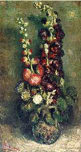 Vincent Van Gogh - Vase of Hollyhocks