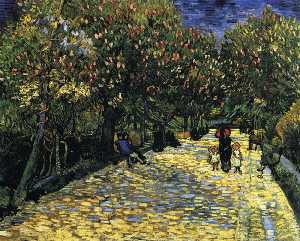 Vincent Van Gogh - Avenue with Flowering Chestnut Trees at Arles