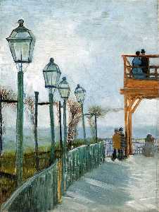 Vincent Van Gogh - Belvedere Overlooking Montmartre