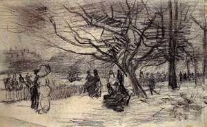 Vincent Van Gogh - Park with Figures