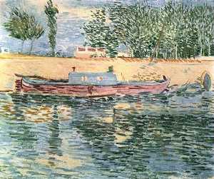 Vincent Van Gogh - The Banks of the Seine with Boats