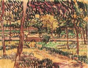 Vincent Van Gogh - Trees in the Garden of the Asylum
