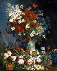 Vincent Van Gogh - Still life with meadow flowers and roses