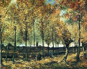 Vincent Van Gogh - Lane with poplars near Nuenen - (buy paintings reproductions)