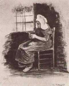 Vincent Van Gogh - Woman Peeling Potatoes near a Window