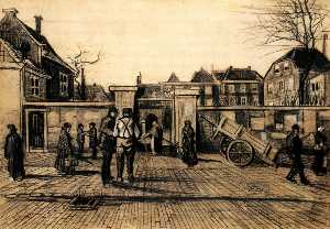Vincent Van Gogh - Entrance to the Pawn Bank, The Hague