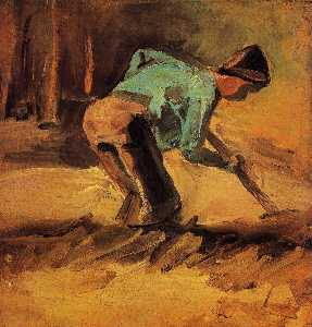 Vincent Van Gogh - Man Stooping with Stick or Spade