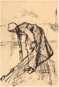 Vincent Van Gogh - Stooping Woman with Net