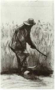Vincent Van Gogh - Peasant with Sickle, Seen from the Back