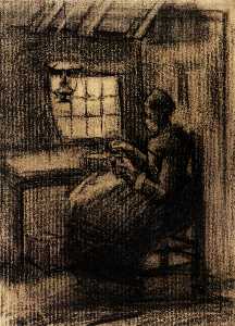 Vincent Van Gogh - Woman Sewing