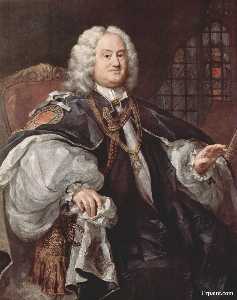 William Hogarth - Portrait of Bischofs Benjamin Hoadly