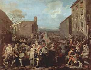 William Hogarth - The March of the Guards to Finchley