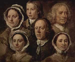 William Hogarth - The servants of the painter