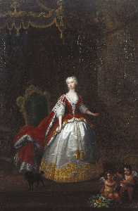 William Hogarth - Portrait of Augusta of Saxe Gotha