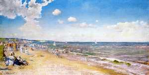 William Merritt Chase - The Beach at Zandvoort