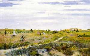 William Merritt Chase - Along the Path at Shinnecock