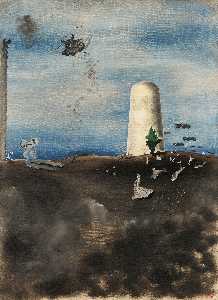 Yves Tanguy - Death Awaiting his Family