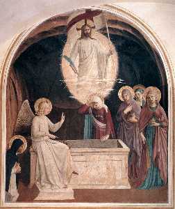 Fra Angelico - Resurrection of Christ and Women at the Tomb (Cell 8)