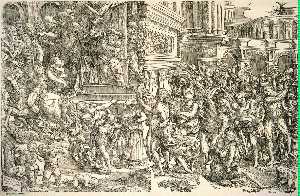 Domenico Campagnola - Massacre of the Innocents - (own a famous paintings reproduction)