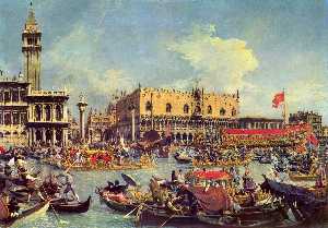 Giovanni Antonio Canal (Canaletto) - The Bucintoro Returning to the Molo on Ascension Day
