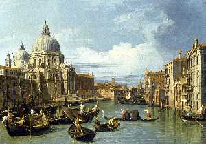 Giovanni Antonio Canal (Canaletto) - The Grand Canal and the Church of the Salute